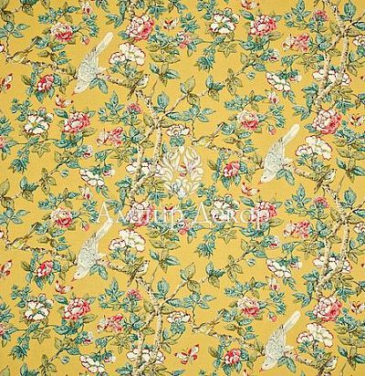 Ткань с растительным рисунком птицы DCAVCA-202 Sanderson