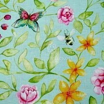 Фото: Портьерная ткань Hansel Aqua- Ампир Декор