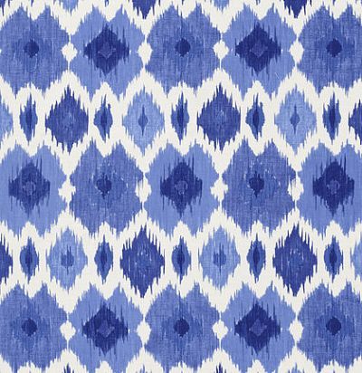 Ткань Thibaut Biscayne F95732 Bimini ikat Blue and White Thibaut