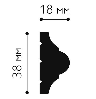 MP120 молдинг (38х18х2000 мм) Mallers - 1