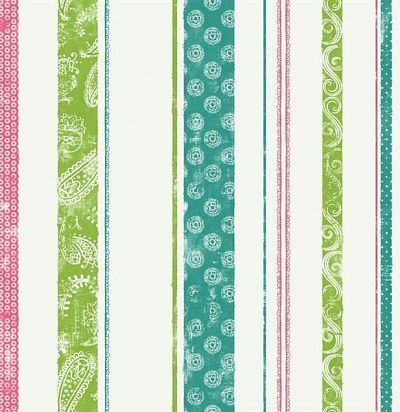 Обои свелые с цветной полоской DK6092  - 1