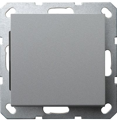 Звонковый механизм 10A 250V~ с накладкой, цвет Алюминий Jasmart