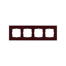 Фото: Рамка 4-постовая, стекло цвет Гранатовый- Ампир Декор