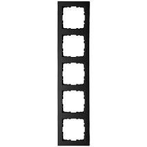 Фото: Рамка G-Classic  5-постовая, цвет черный матовый (soft touch)- Ампир Декор