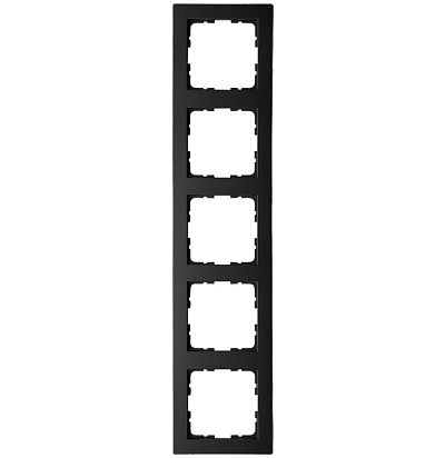 Рамка G-Classic  5-постовая, цвет черный матовый (soft touch) Jasmart