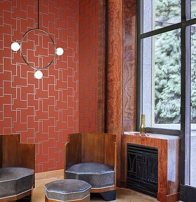 Обои с узором винтажной решетки FOL202 Khroma - 1