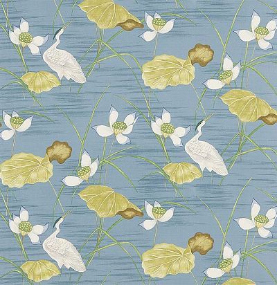 портьерная льняная ткань с цветочным принтом 223498 Sanderson