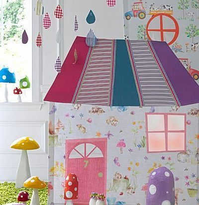 детские ткани In The Garden Aqua  - 1