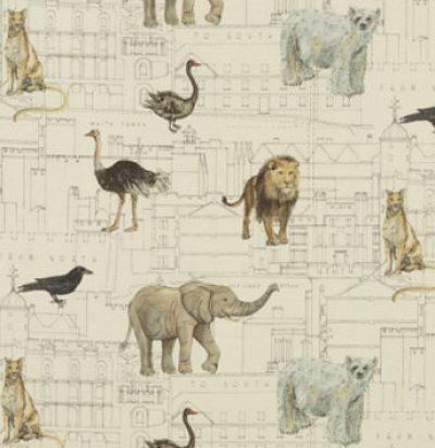 Портьера из Англии BP10675/1 Royal Beasts Linen Ivory GP&JBaker