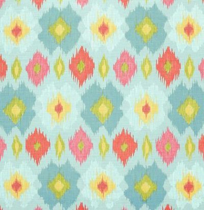 Ткань Thibaut Biscayne F95729 Bimini ikat Blue and Orange 