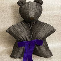 Фото: Подушка-медведь темного оттенка Arte dark blue- Ампир Декор