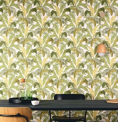 Обои современные дизайнерские крупные  листья пальмы LOT004 Khroma Zoom - 1