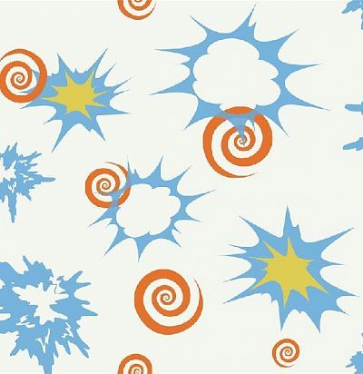 Обои белые с рисунком DK6075  - 1