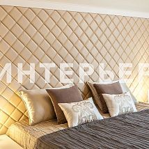 Фото: Стеганые обои древесно-коричневые дизайн Ар-деко 20-024-029-00- Ампир Декор