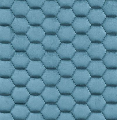 Стеганые обои  серо-голубые дизайн соты 20-006-117-27 