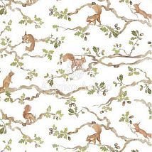 Фото: портьерная английская ткань Playful Squirrel Cream- Ампир Декор