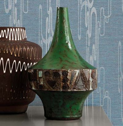 Обои текстильные синие 612017 Calcutta - 1