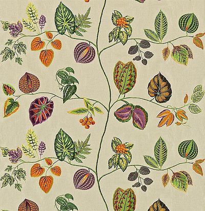 ткань из льна с вышивкой 330009 Zoffany