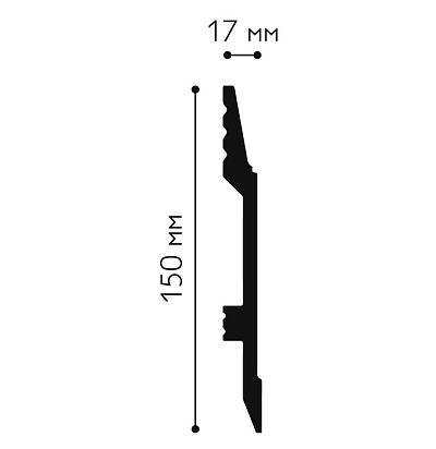 MS104 плинтус (150х17х2000 мм) Mallers - 1