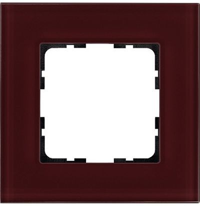 Рамка 1-постовая, стекло цвет Гранатовый Jung