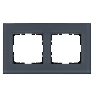 Рамка 2-постовая, стекло цвет Маренго Jung