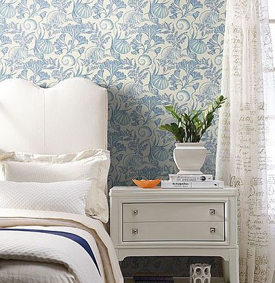 Светлые обои с ракушками 343039  - 1