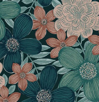 Крупнораппортный цветочный дизайн Khroma Zoom