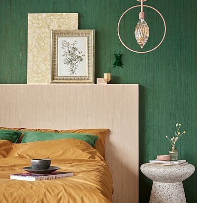 Обои однотонные с имитацией фактуры ткани 307335  - 2