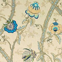 Фото: Ткань с цветочным принтом и вышивкой BP10494/3- Ампир Декор