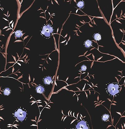 Обои рулонные цветочные кусты SUM205 Khroma