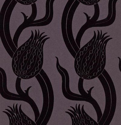 темно-фиолетовые обои TRA07003 Zoffany