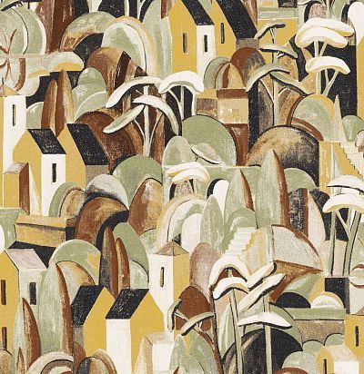 Обои современные нарисованные домики в лесу ILA003 Khroma