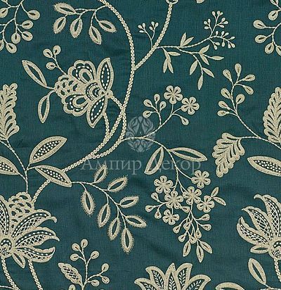 Темная портьерная ткань с вышивкой BF10500/675 GP&JBaker