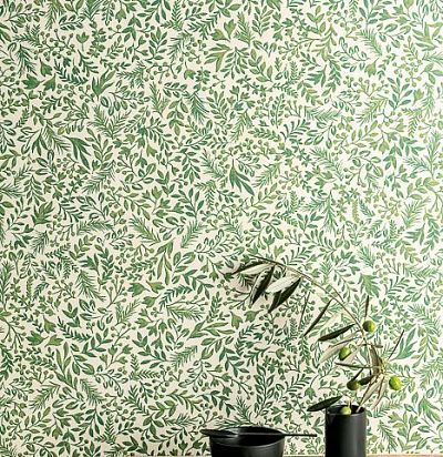 Мелкораппортный растительный дизайн с листьями Khroma Zoom - 1