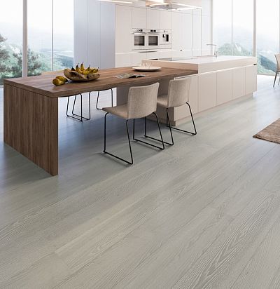 21075 Паркетная доска ясень Elegant Dusky Grey White Pores ESTA Parket