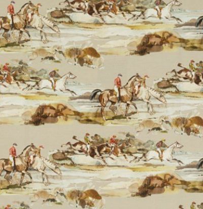 Английская ткань FD295A46 Morning Gallop Velvet Grey/Sand Mulberry