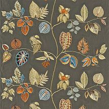 Фото: льняная ткань с вышивкой для портьер 330008- Ампир Декор