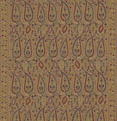 льняная ткань с вышивкой пейсли 331629 Zoffany