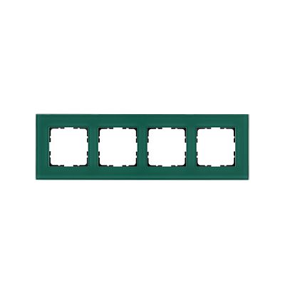 Рамка 4-постовая, стекло цвет Лазурный Jasmart