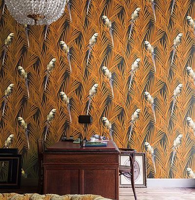 Яркие попугаи в монохромных джунглях, имитация объема в сложной технике нанесения чернил. Khroma - 1