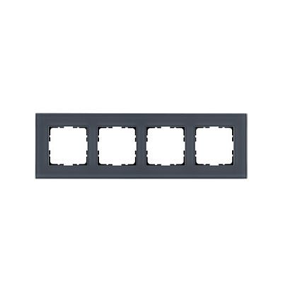 Рамка 4-постовая, стекло  цвет Маренго Jung