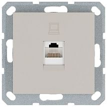 Фото: Интернет-розетка RJ45 с накладкой, цвет Тауп- Ампир Декор