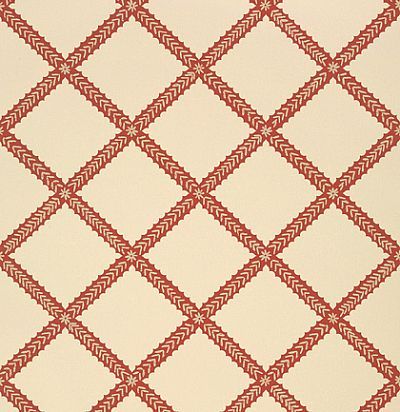 Обои Thibaut Trade Routes T88752 Majuli Trellis Red 