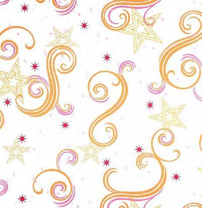 Обои белые со звездами DK6108 