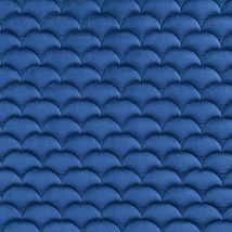 Фото: Стеганые обои ярко-синие дизайн Ардеко горизонтальный 20-025-120-20- Ампир Декор
