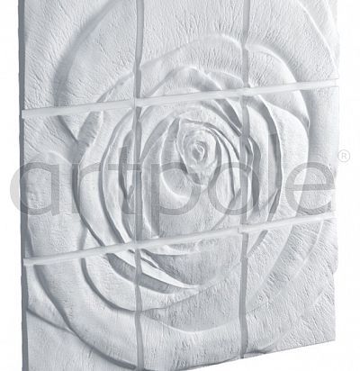 М-0044 3D Rose Дизайнерская панель из гипса ARTPOLE - 1