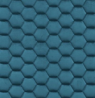 Стеганые обои  темно-бирюзовые дизайн малые соты  10-002-118-20 