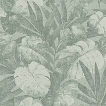 Фото: обои зеленые с листьями 80080- Ампир Декор