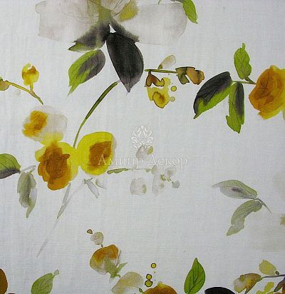 натуральная ткань с акварельным принтом 10368.32 Nobilis