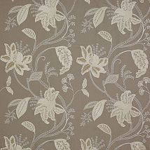 Фото: Льняная ткань с вышивкой и аппликацией F4114/01- Ампир Декор